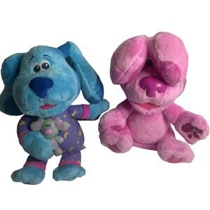 Blues Clue & You Bedtime Blue Plush Light Up/Pink Peek-A-Book Interactive Plush
